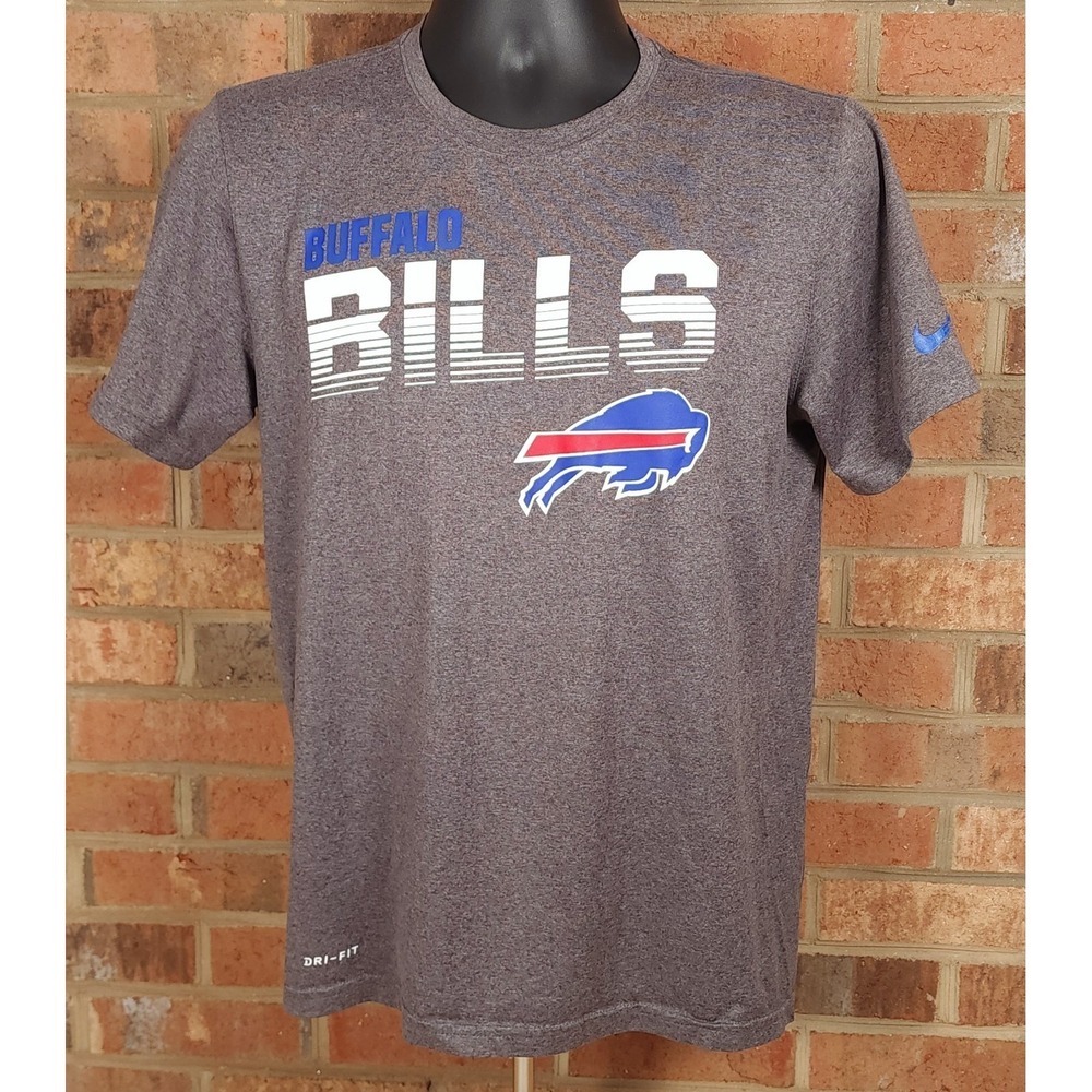 Nike Tee Buffalo Bills NFL‎ Football Gray Short Sleeve Pullover Mens Medium